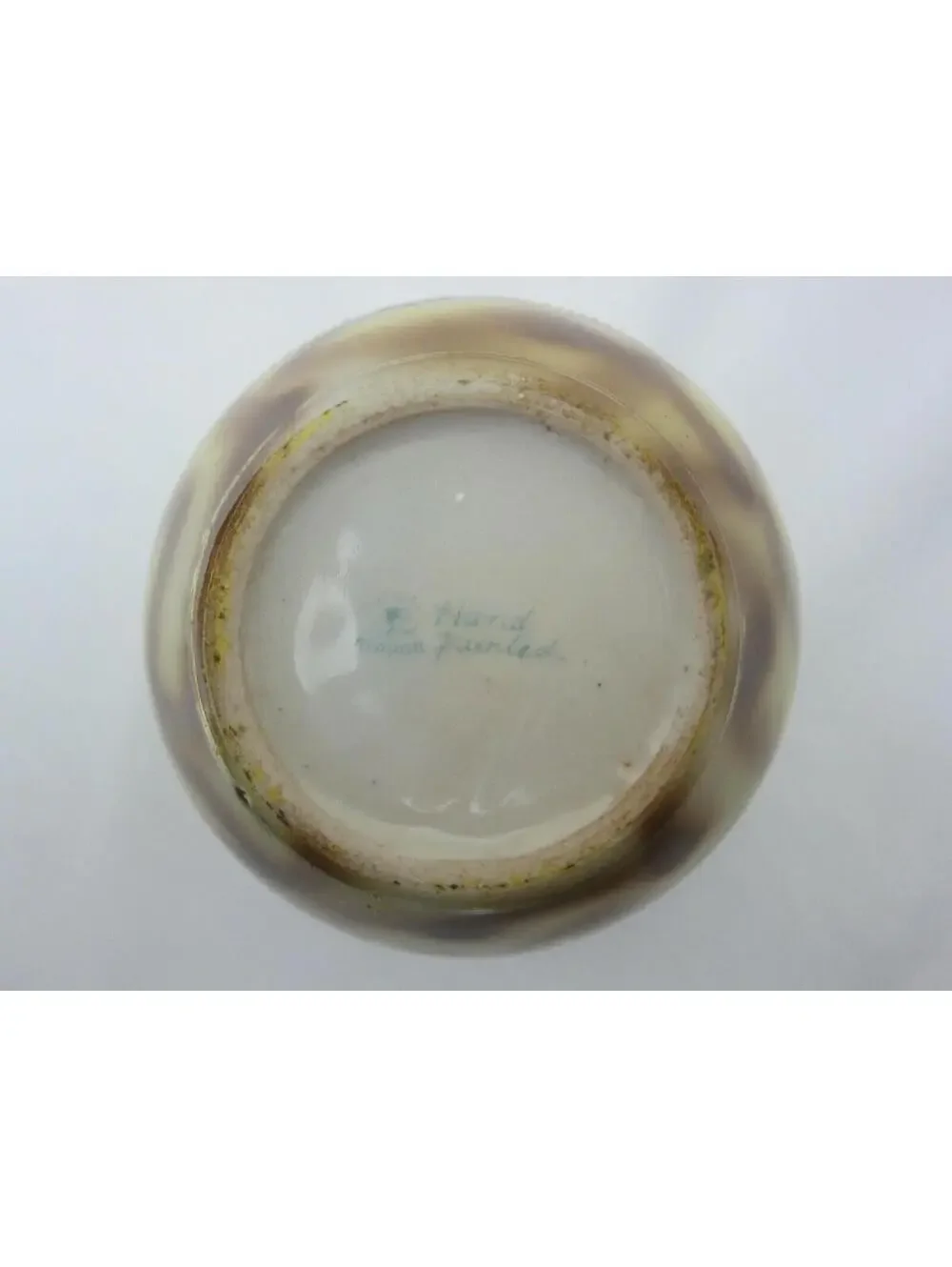 Vintage Nippon Round Vase w/ Handles, Hand Painted Roses Floral Gold Gilded Bead